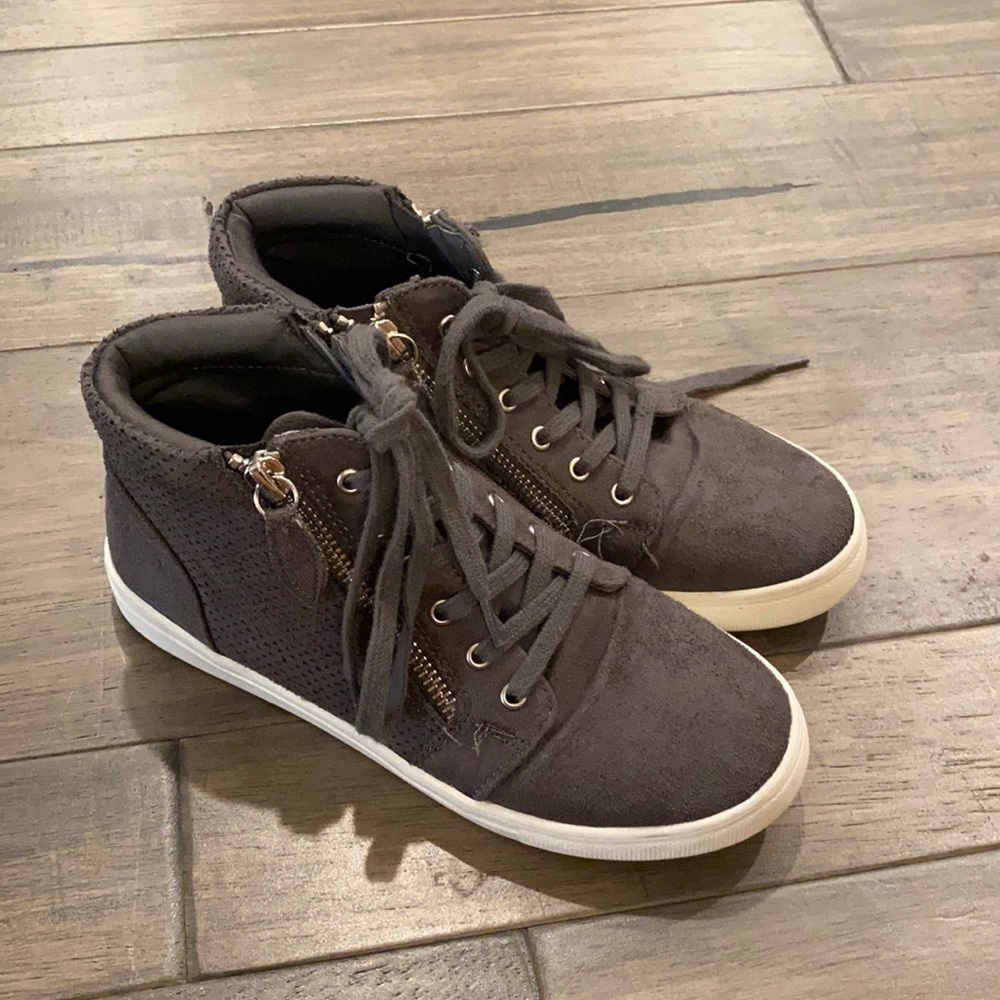 Report‎ Zipper Lace Up Flat Sneaker Booties Sz 3